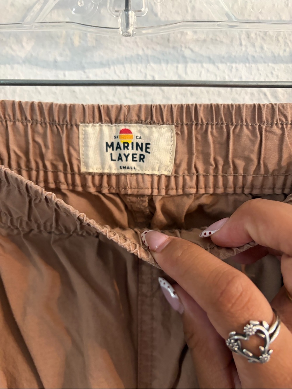 Marine Layer Relaxed Pleated Ankle Pants in Brown - Picture 3 of 4
